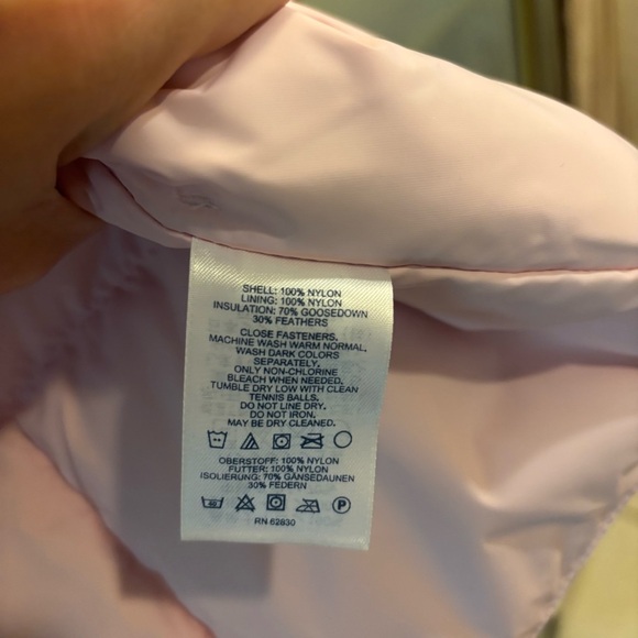 Lands' End Women’s Soft Pink Quilted Puffer Vest Plus Size - Picture 5 of 5